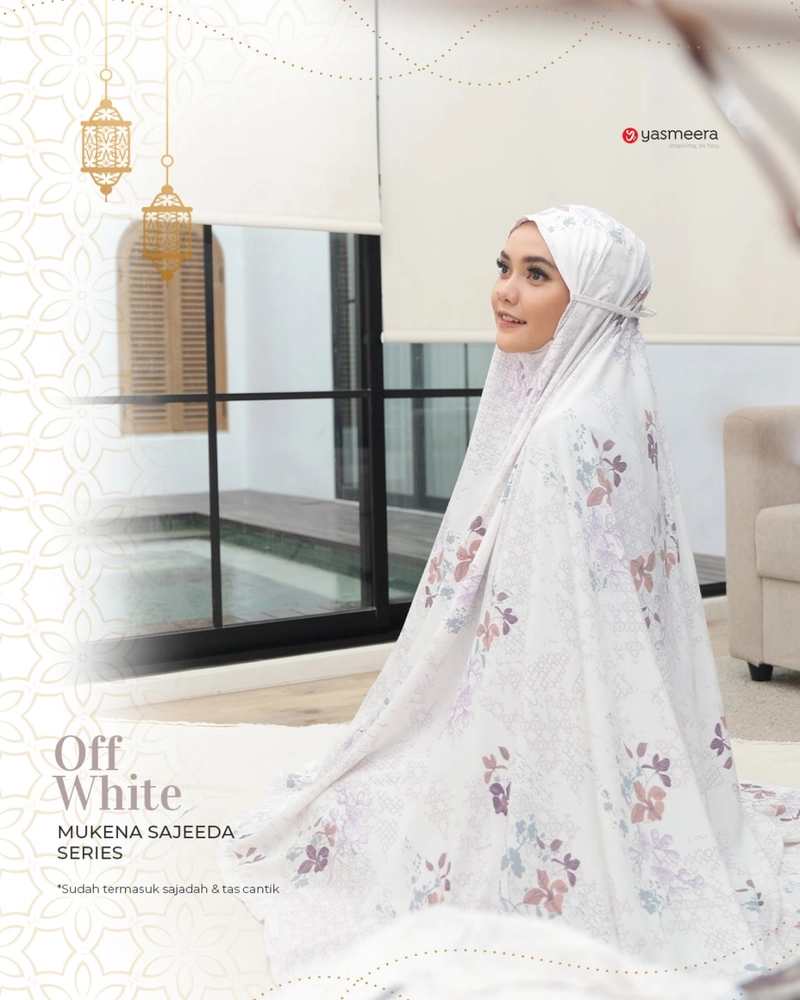 Product image Yasmeera Official - Mukena Sajeeda Series Anak (6-10 tahun) OFF WHITE